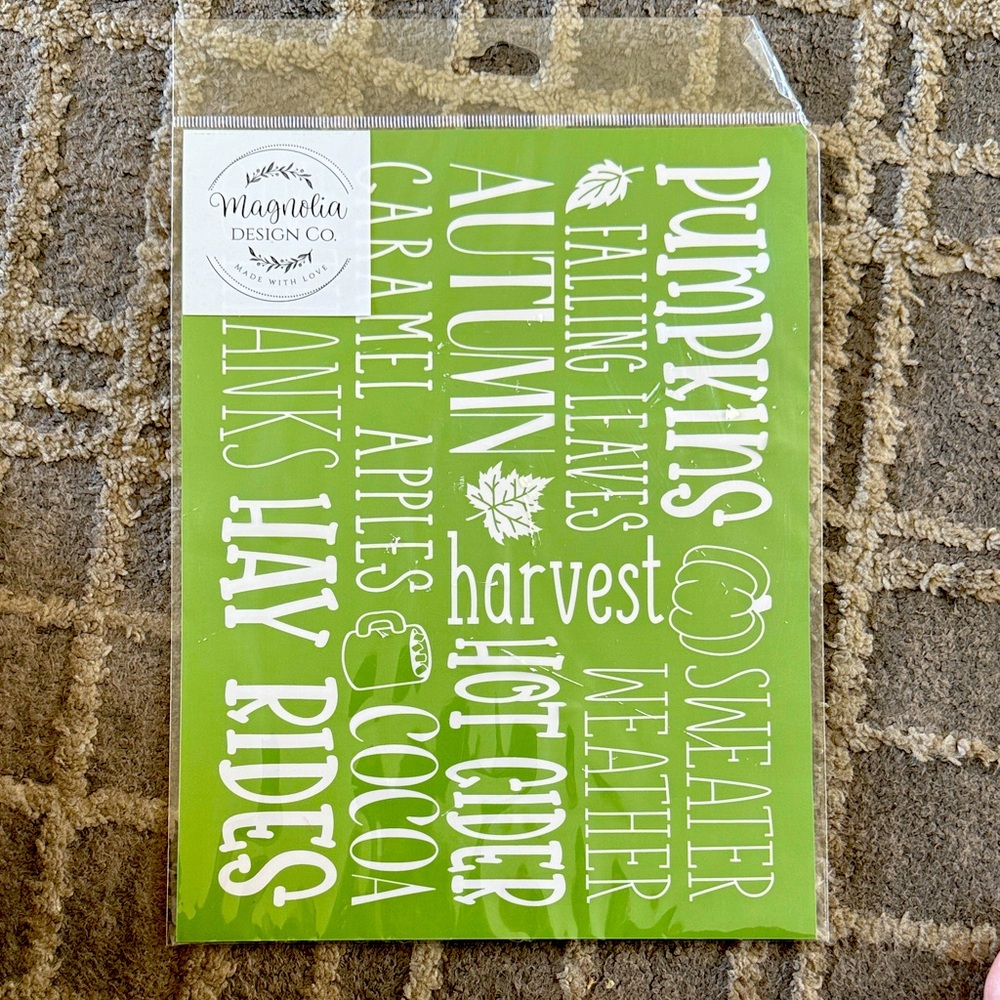 Magnolia Design Co Reusable Stencil- Fall Subway